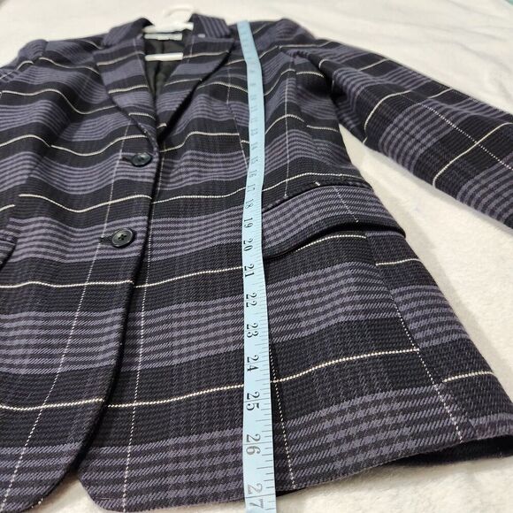 Free Assembly Blazer For Women Size Small Relaxed Fit Plaid Longsleeve - Picture 7 of 14